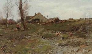 At the Farm by Roman Kochanowski