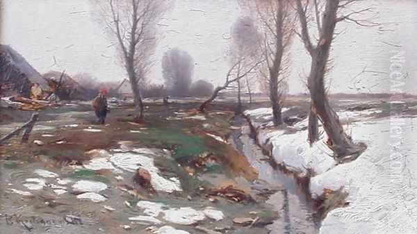 Autumn Landscape with a Stream - view 1