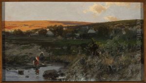 Landscape at Sunset by Roman Kochanowski