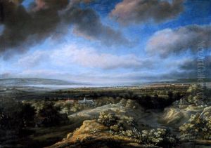 An extensive landscape by Philips Koninck