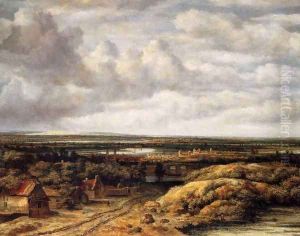 Panorama with Farmhouses along a Road 1655
