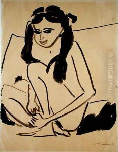 Crouching Nude Girl