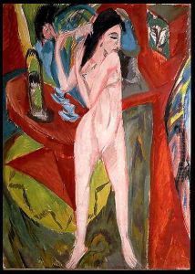Nude Woman Combing Her Hair by Ernst Ludwig Kirchner