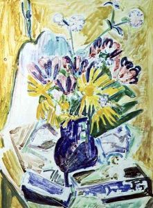 Flowers in a Vase by Ernst Ludwig Kirchner