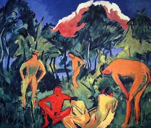 Nudes in the Sun Moritzburg by Ernst Ludwig Kirchner