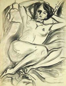 Reclining Nude Isabella by Ernst Ludwig Kirchner