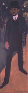 Portrait of Erich Heckel by Ernst Ludwig Kirchner