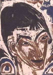 Portrait of Otto Mueller 1874-1930 by Ernst Ludwig Kirchner