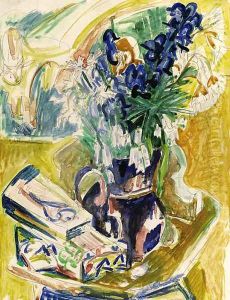 Stilleben mit Blumenvase by Ernst Ludwig Kirchner