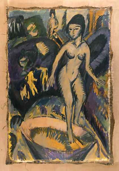 Weiblicher Akt mit Badezuber - view 1