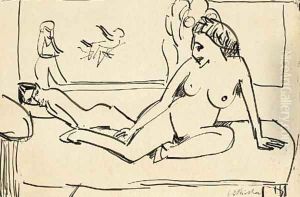 Sitzende Akte by Ernst Ludwig Kirchner