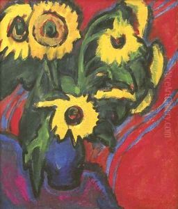Sonnenblummen by Ernst Ludwig Kirchner