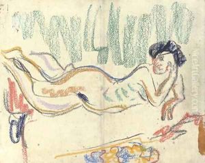 Liegender Akt (Dodo) by Ernst Ludwig Kirchner