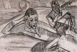 Menschengruppe by Ernst Ludwig Kirchner