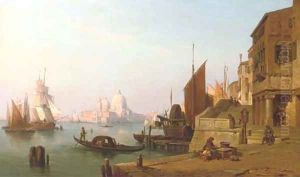 Venice with the Santa Maria della Salute in the distance by Ernst Ludwig Kirchner
