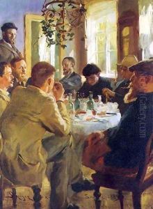 Almuerzo con pintores de Skagen