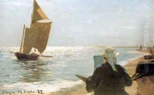 Pintores en la playa