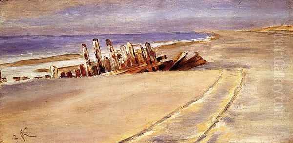 Shipwreck at Skagen North Beach - view 1