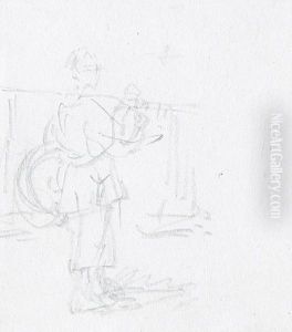 A Chinese Water Carrier by George Chinnery