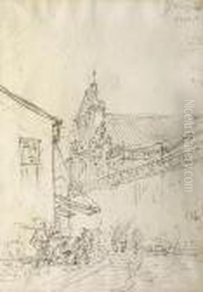 Macau Scene, With Figures To Theforeground - view 1