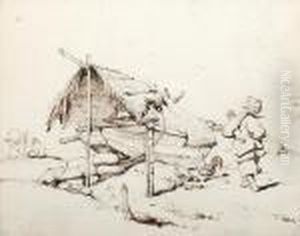 Chinese Figures And A Junk
