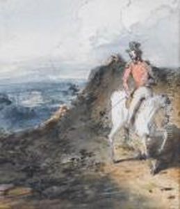 Captain Booth Rides Off To Join His Regiment,an Illustration To Fielding's by George Chinnery