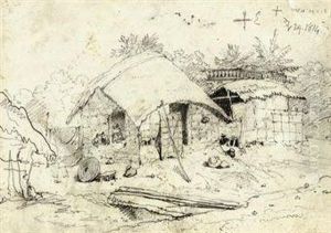 An Indian Village by George Chinnery