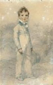Portrait Of William Anthony 
Barlton, As A Young Boy, Standingfull-length, In A Tropical Landscape by George Chinnery
