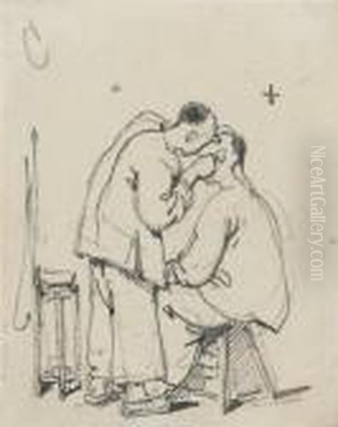Study Of Two Oriental Men - view 1