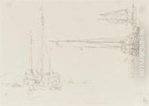 Studies Of Junks, Sanpans And Figures