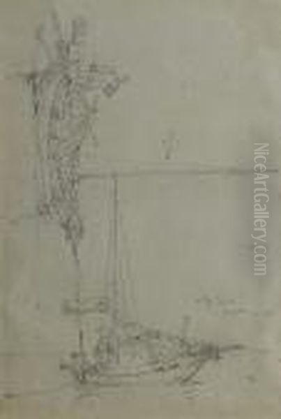 Study Of Two Sampans - view 1