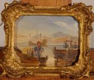 Figures And Boats In Macao