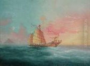 Junks Off The China Coast by George Chinnery