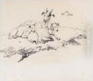 A Nanny Goat And Kids by George Chinnery