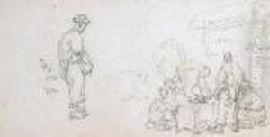 A Study Of Chinese Figures by George Chinnery