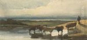 Cattle Watering by George Chinnery