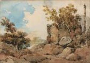 Wayside Temple, India by George Chinnery