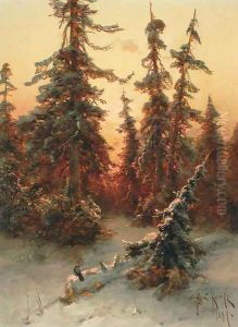 The last sunrays by Iulii Iul'evich (Julius) Klever