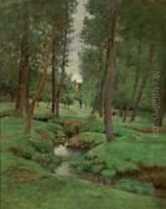 Le Ruisseau En Foret by Antoine Chintreuil