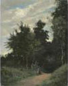 Chemin A L'oree De La Foret by Antoine Chintreuil