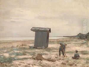 On the beach by Iulii Iul'evich (Julius) Klever