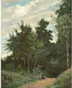 Chemin A L'oree De La Foret by Antoine Chintreuil