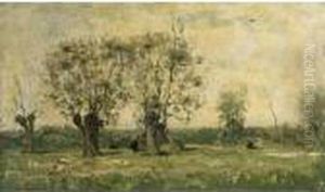 Landscape With Willow Trees by Antoine Chintreuil