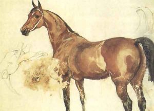 Chestnut Horse by Juliusz Kossak