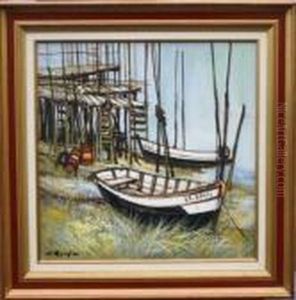 Barques Au Repos by Demeter H. Chiparus