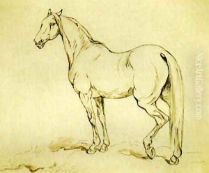 Study of a Horse by Juliusz Kossak
