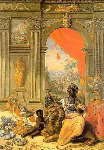 Africa (central panel, detail) 1664-66 - view 1