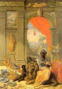 Africa (central panel, detail) 1664-66 by Jan van Kessel