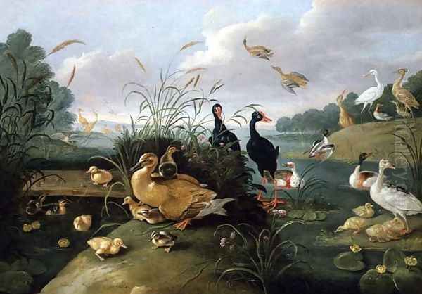 Decorative fowl and ducklings - view 1