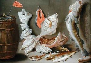 Still Life with Fish by Jan van Kessel